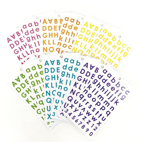 Bright Colors Alphabet & Number Stickers by Recollections